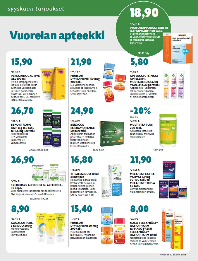 Apteekin tarjoukset
